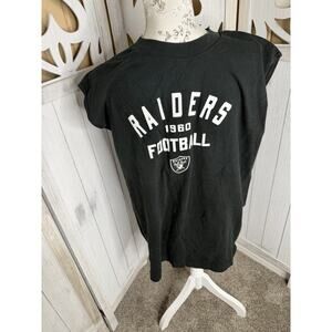 Vintage Oakland Las Vegas Raiders NFL Brand Black Tank Top Size Large